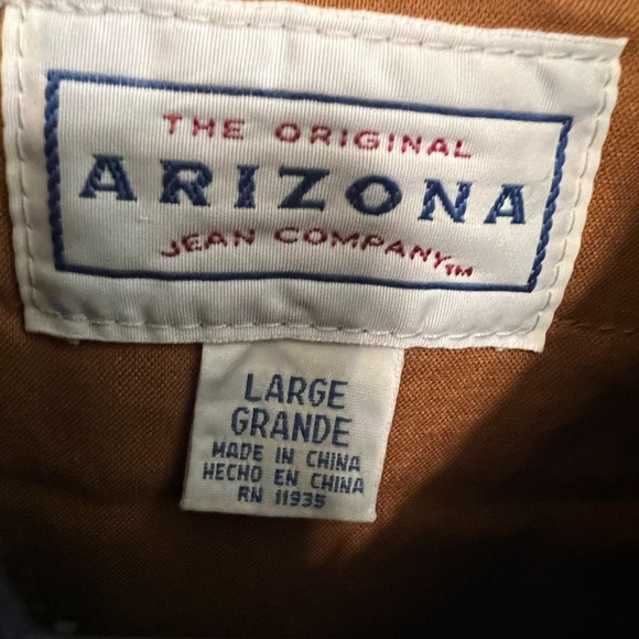 Vintage Arizona Jean Co. Varsity Bomber Jacket Size: Large Navy Wool Blend-Suede - Picture 2 of 5